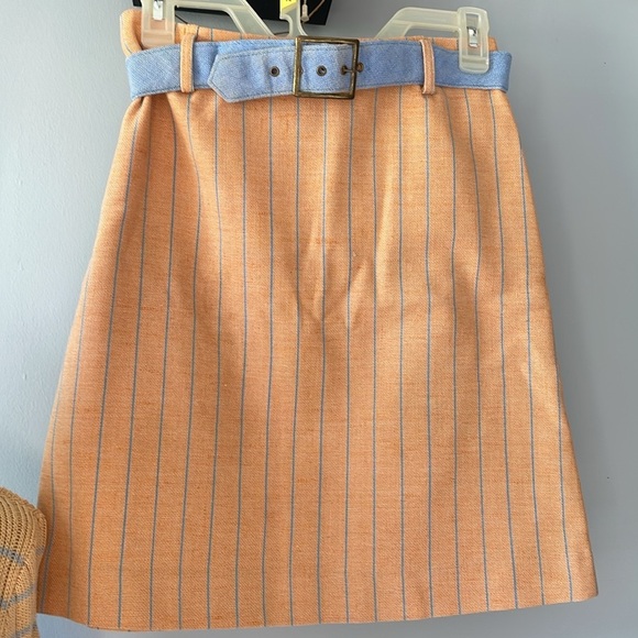 Super vintage 60’s style Robbie rivers pale yellow & powder blue sweater /skirt - Picture 3 of 7